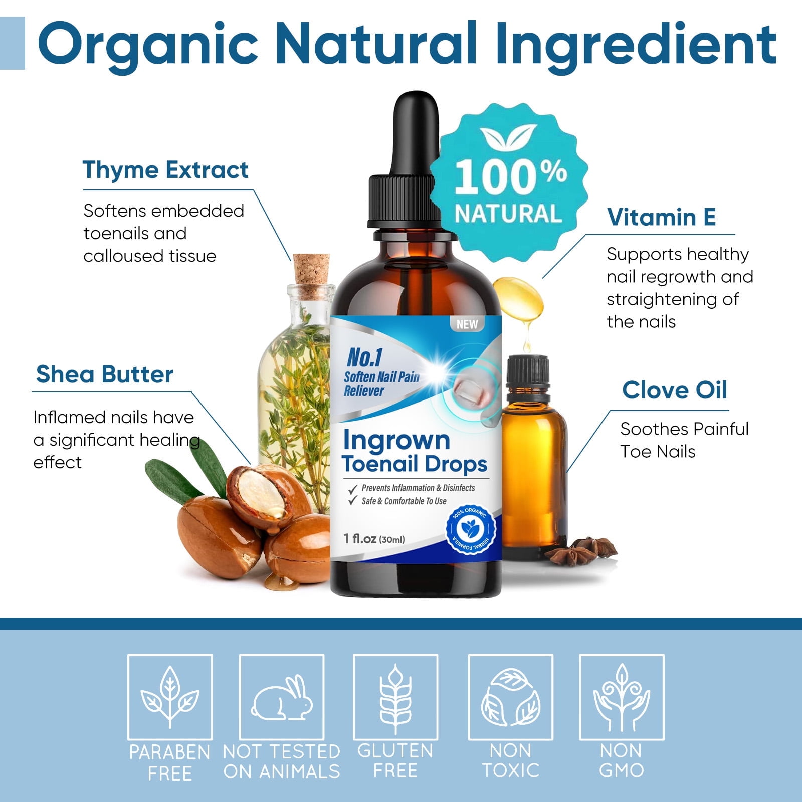 Ingrown Toenail Treatment, Ingrown Toenail Corrector, 30ml