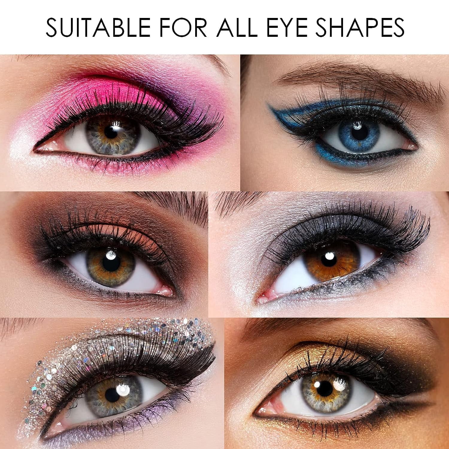 Magnetic Eyelashes with Applicator, Natural Look False Lashes without Eyeliner, Light Weight and Waterproof Magnetic Eyelashes No Glue