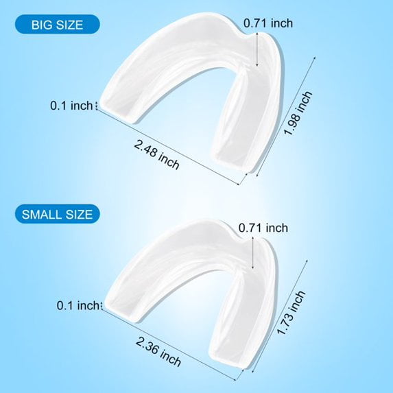 Mouth Guard for Grinding Teeth at Night, Professional Dental Night Guard for Teeth Grinding Stops Bruxism & Eliminates Teeth Clenching Teeth 2 Sizes Pack of 4 with high Quality Hygiene Case