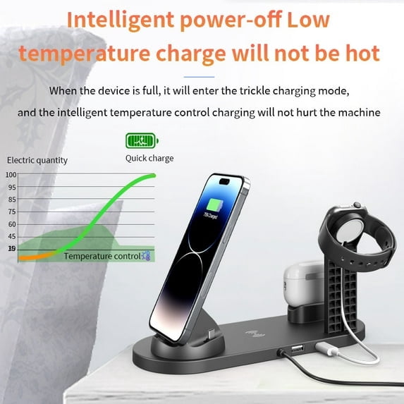 3 in 1 Charging Station Apple Android,Iphone&Apple&Android Charging Stand,Charging Station for Multiple Devices Apple&Android,Watch Chargers and Earphone Charging Bases