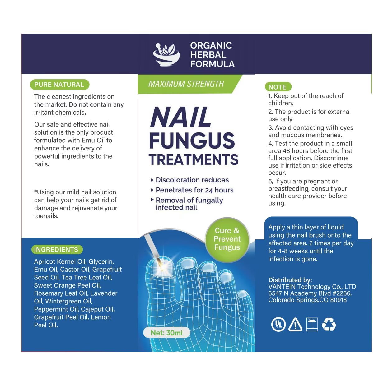 Toenail Fungus Treatment Extra Strength, Nail Repair Liquid for Toenail and Fingernail, Restore Healthy Nails