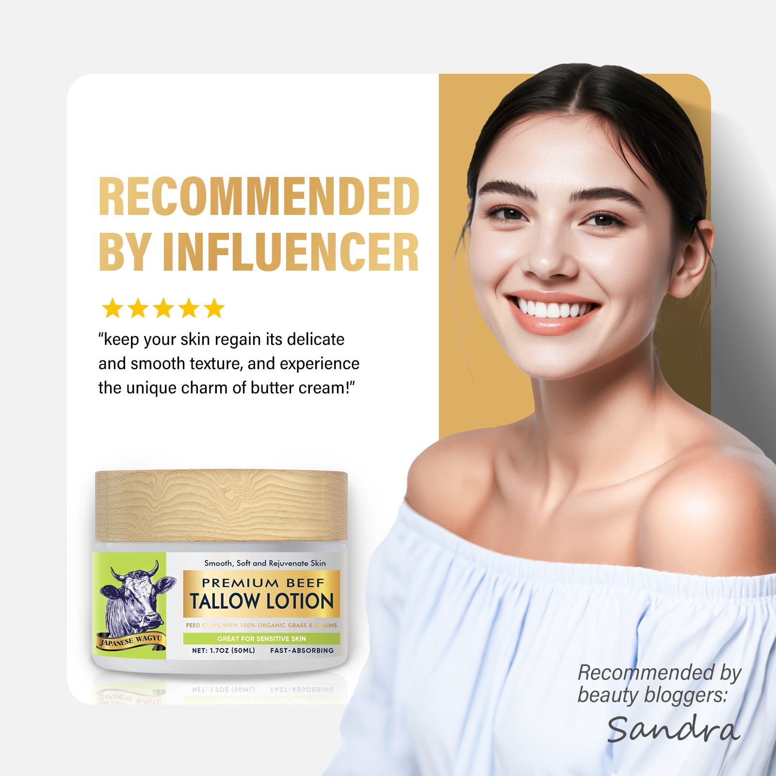 Beef Tallow For Skin, Grass-Fed Tallow and Honey Balm, Beef Tallow for Face, Tallow and Honey Balm for Sensitive Skin, Deep Nourishment