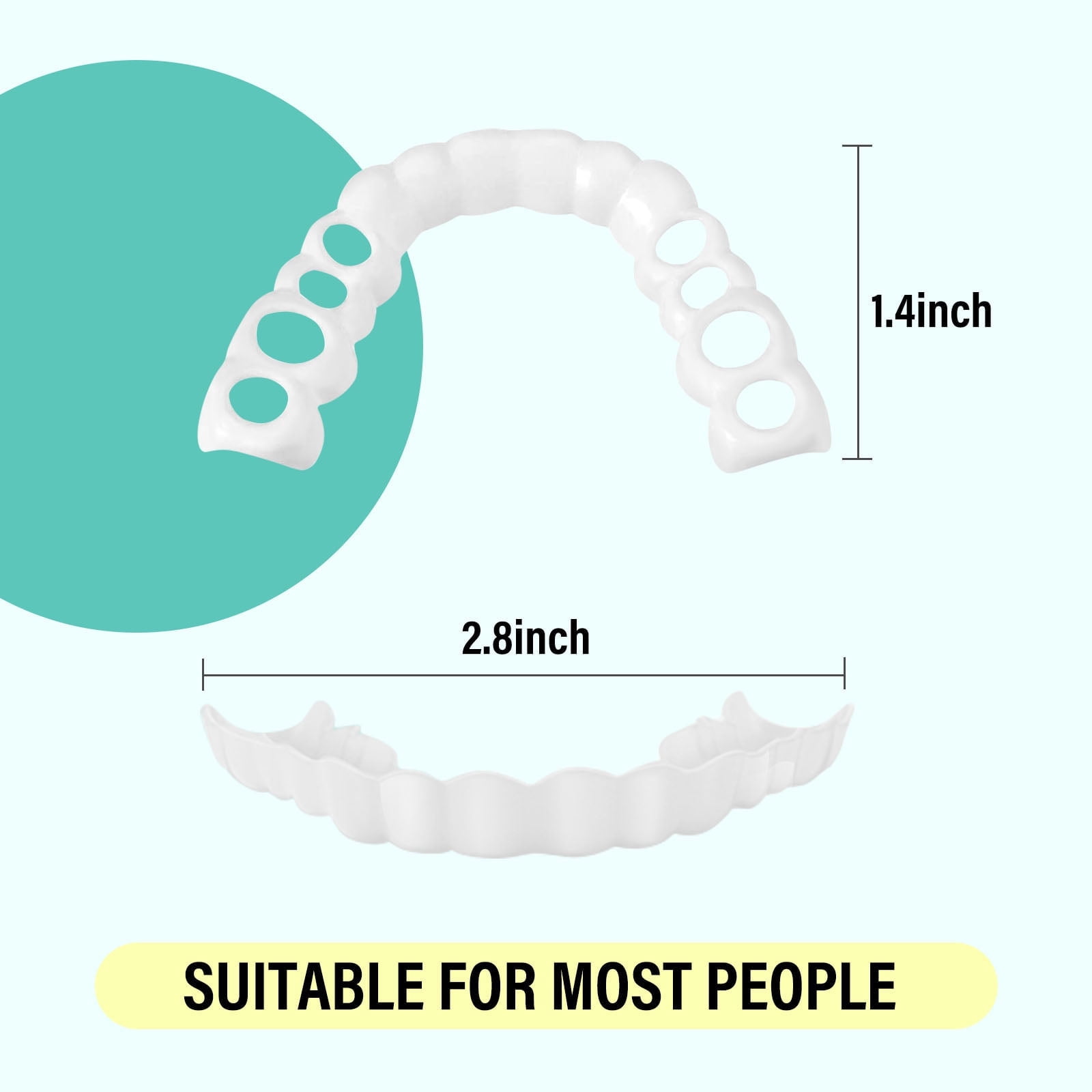 Fake Teeth, Denture Teeth, Confidence Smile Temporary Teeth