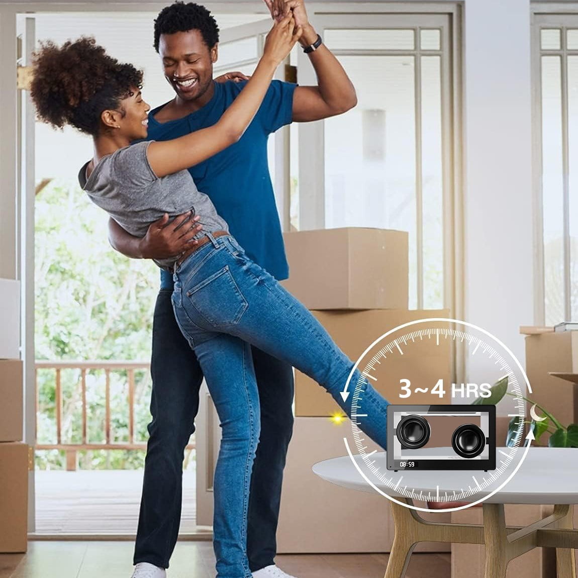 Bluetooth Speaker, Transparent Speakers Bluetooth Wireless,Portable Speaker, Simple Desktop Mini Speaker with LED Ambiance Light
