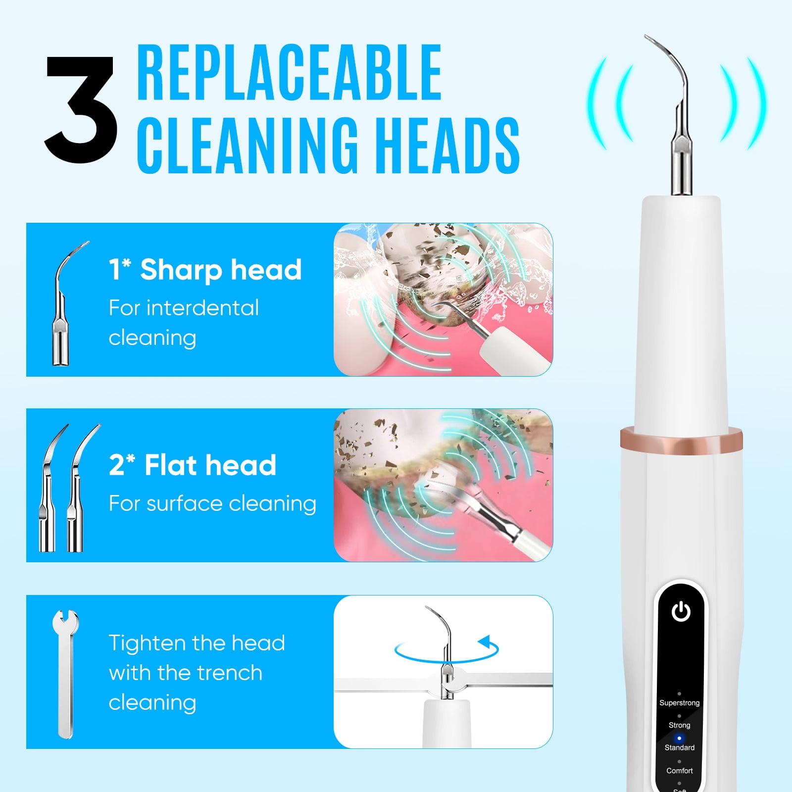 Plaque Remover for Teeth,  Teeth Cleaning Kit with 5 Modes