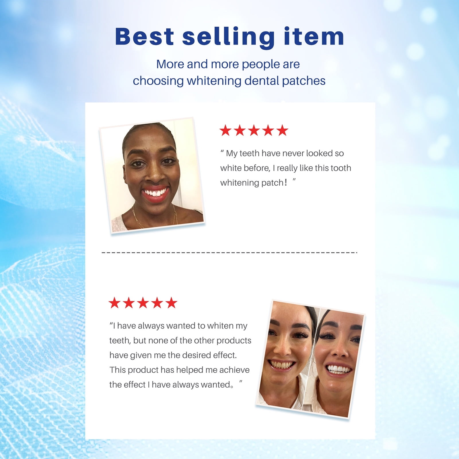 Teeth Whitening Strips for Teeth Sensitive, 28 Whitening Strips Effective Teeth Whiting Strips Reduced Sensitivity White-Strips, Helps Remove Smoking/Coffee/Soda/Wine Stain