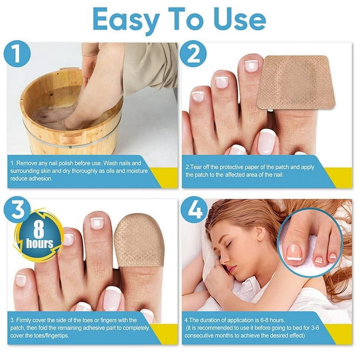 Toenail Fungus Treatment Extra Strength, 32 Pcs Toe Nail Fungus Treatment Extra Strength for Restores Appearance of Discolored or Damaged Nails