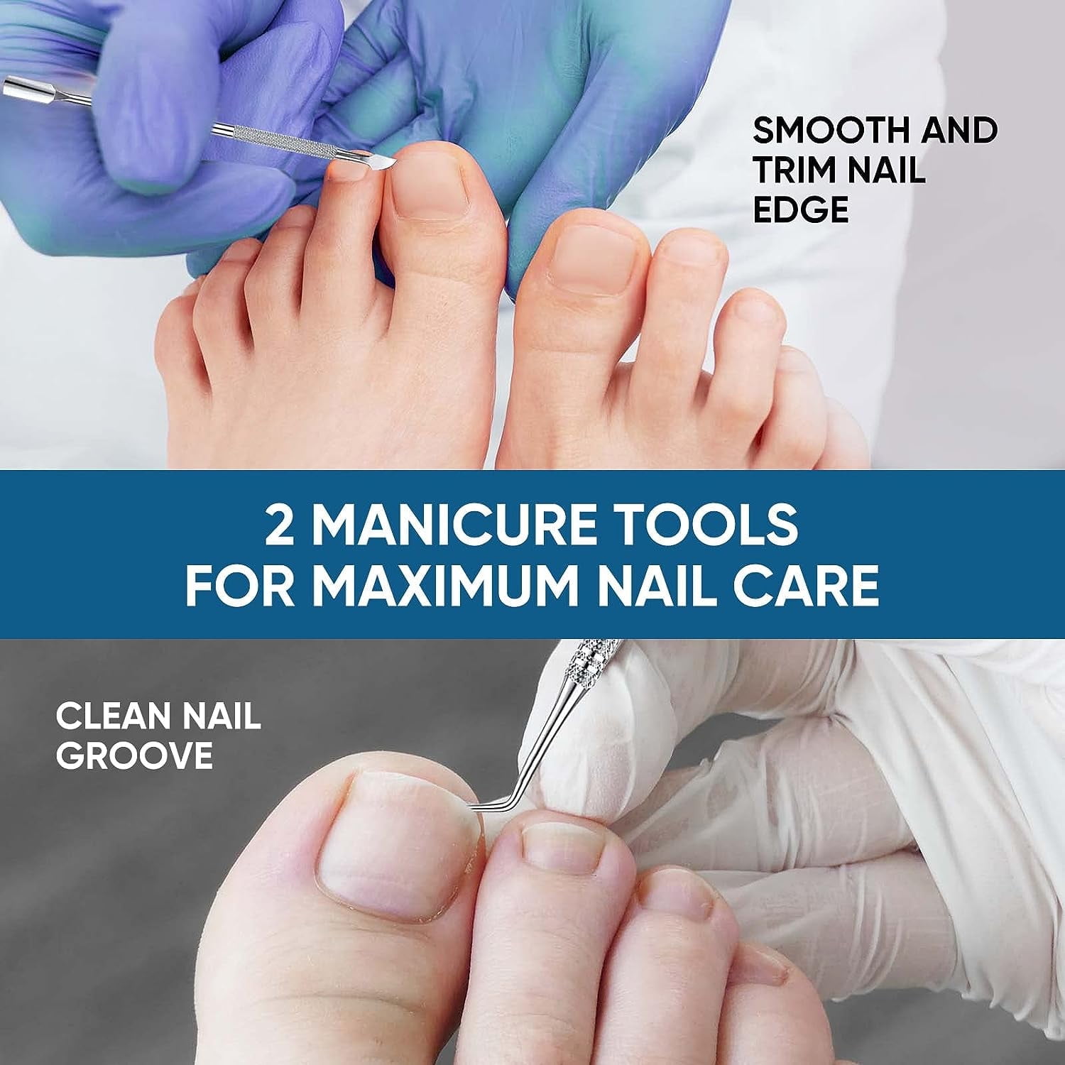 Ingrown Toenail  Treatment, Ingrown Toenail Removal Kit, Ingrown Toenail Correction Kit with Toenail File & Lifter, 50pcs
