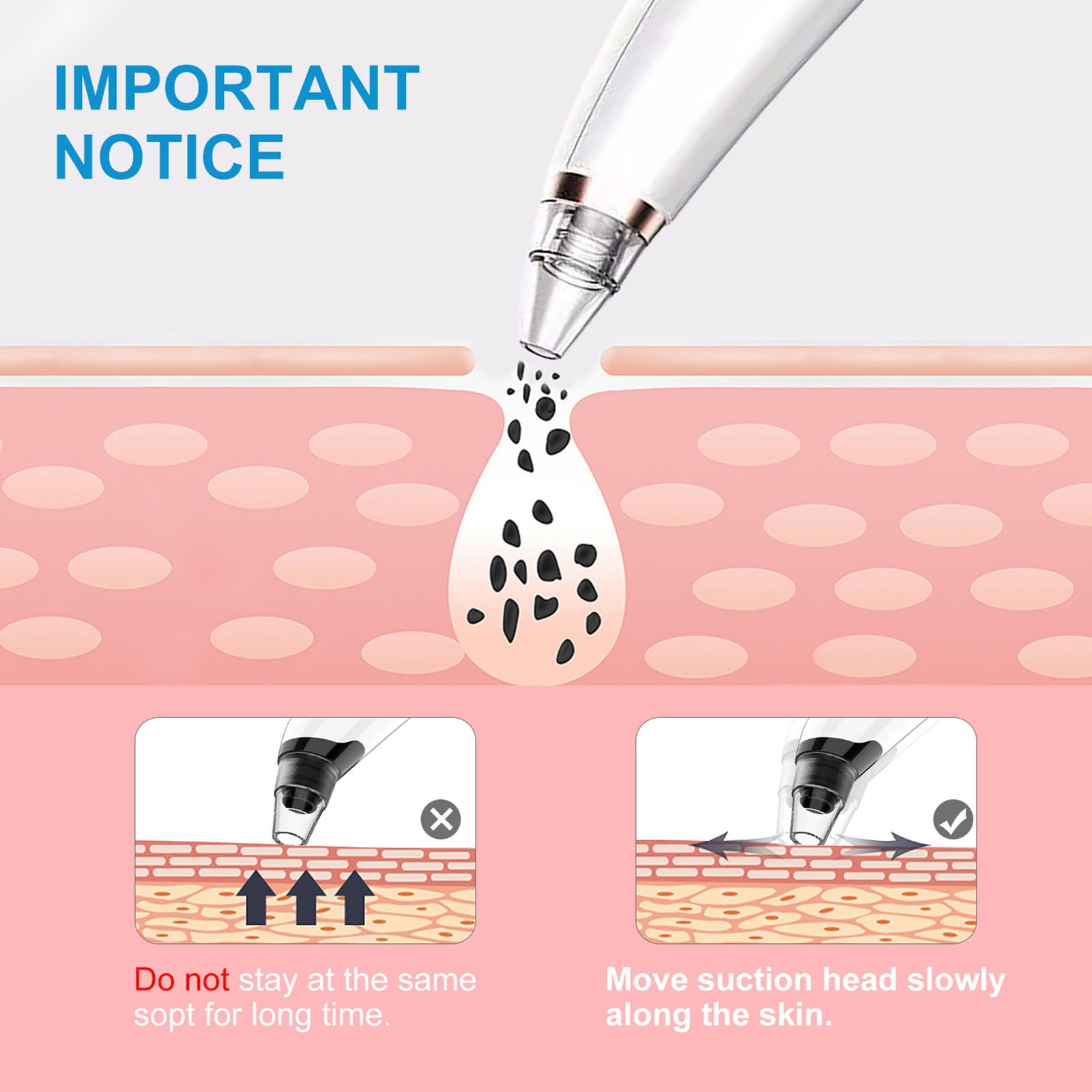 2026 Newest Blackhead Remover Pore Vacuum, USB Rechargeable Facial Pore Cleaner,3 Levels Adjustable Pore Vacuum Blackhead Remover, with 5 Suction Power, 5 Probes